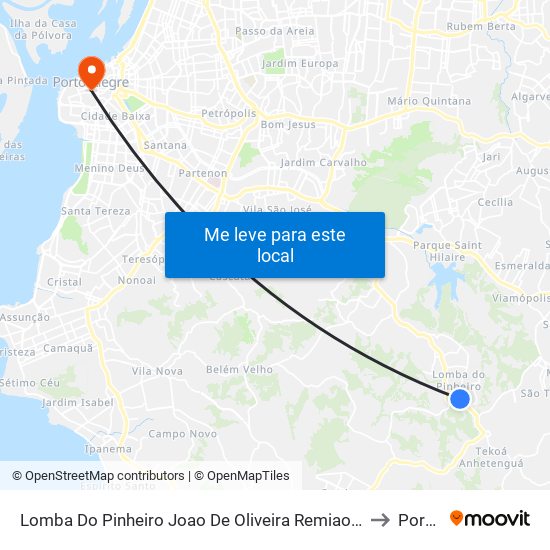 Lomba Do Pinheiro Joao De Oliveira Remiao - Lomba Do Pinheiro Porto Alegre - Rs 91570-730 Brasil to Porto Alegre map
