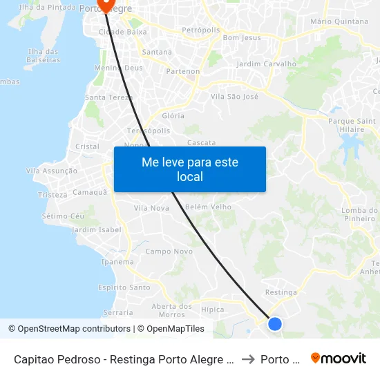 Capitao Pedroso - Restinga Porto Alegre - Rs 91790-000 Brasil to Porto Alegre map