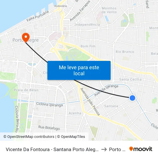Vicente Da Fontoura - Santana Porto Alegre - Rs 90640-002 Brasil to Porto Alegre map