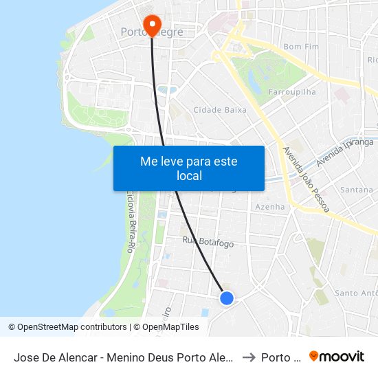 Jose De Alencar - Menino Deus Porto Alegre - Rs 90850-250 Brasil to Porto Alegre map