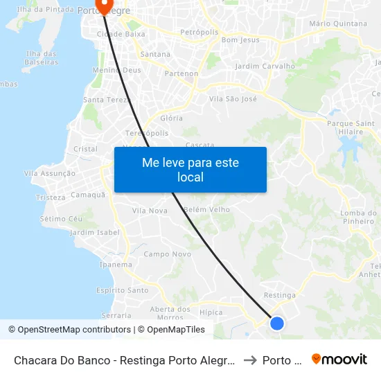 Estr. Chácara Do Banco 132 Restinga Porto Alegre - Rio Grande Do Sul 91790-750 Brasil to Porto Alegre map