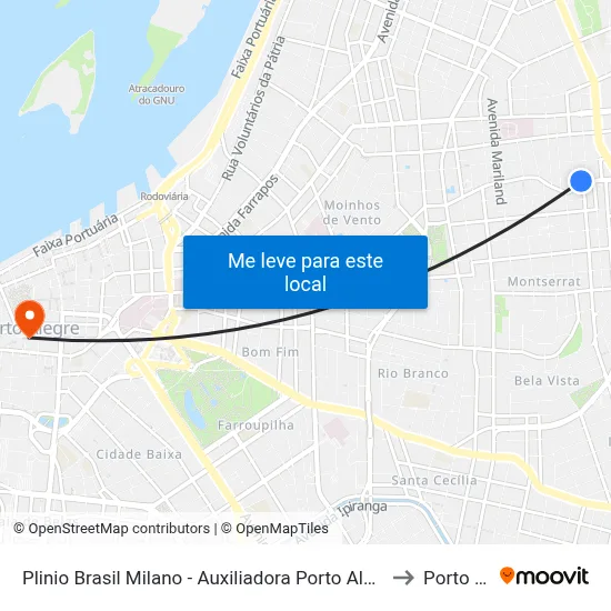 Plinio Brasil Milano - Auxiliadora Porto Alegre - Rs 90450-080 Brasil to Porto Alegre map