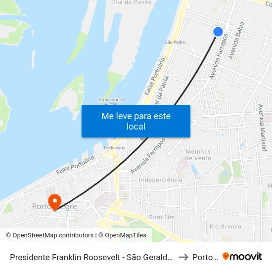 Presidente Franklin Roosevelt - São Geraldo Porto Alegre - Rs 90230-080 Brasil to Porto Alegre map