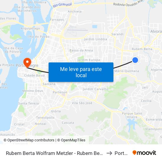 Rubem Berta Wolfram Metzler - Rubem Berta Porto Alegre - Rs 91250-092 Brasil to Porto Alegre map