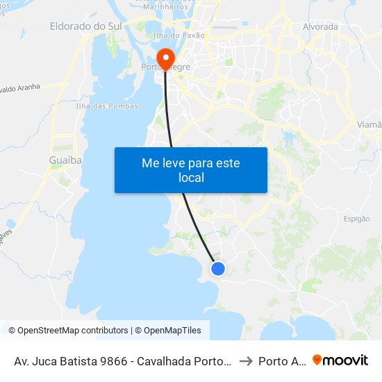 Av. Juca Batista 9866 - Cavalhada Porto Alegre - Rs Brasil to Porto Alegre map