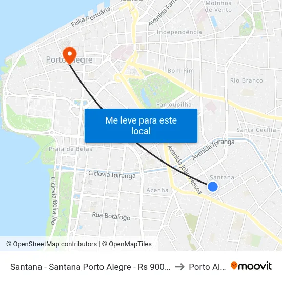 Santana - Santana Porto Alegre - Rs 90040-373 Brasil to Porto Alegre map