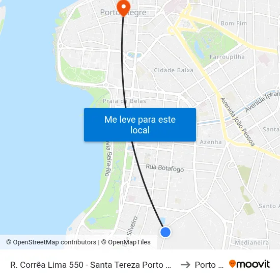 R. Corrêa Lima 550 - Santa Tereza Porto Alegre - Rs 90850-250 Brasil to Porto Alegre map