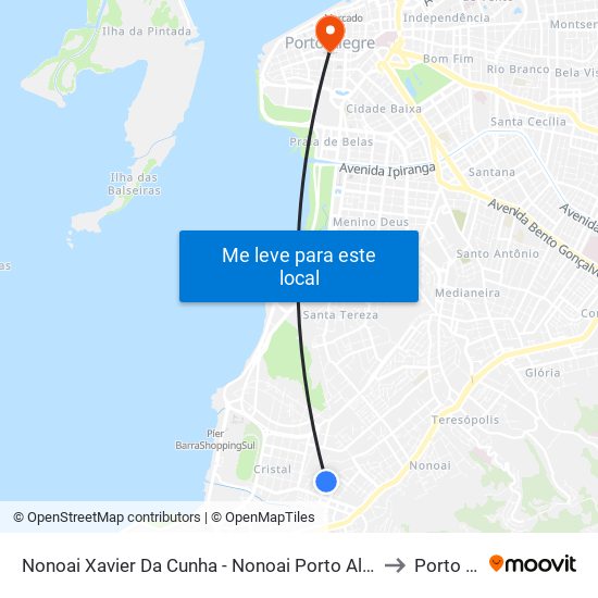 Nonoai Xavier Da Cunha - Nonoai Porto Alegre - Rs 90820-190 Brasil to Porto Alegre map