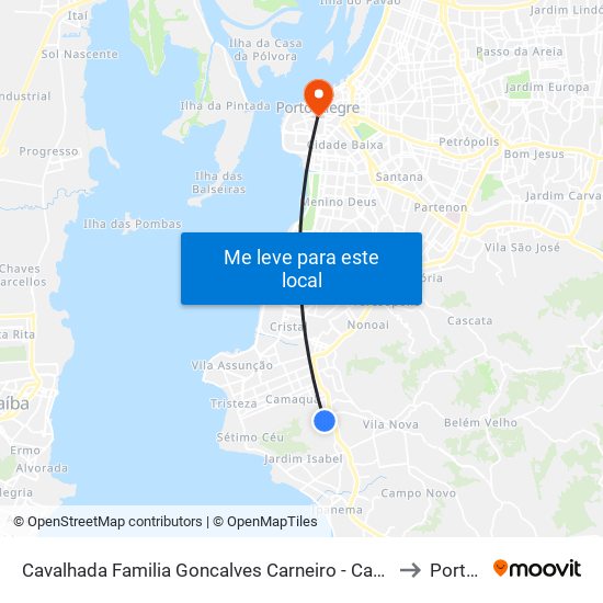 Cavalhada Familia Goncalves Carneiro - Cavalhada Porto Alegre - Rs 91920-260 Brasil to Porto Alegre map