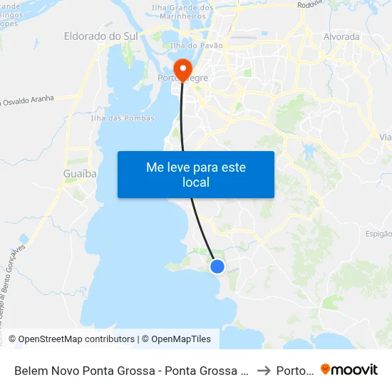Belem Novo Ponta Grossa - Ponta Grossa Porto Alegre - Rs 91780-590 Brasil to Porto Alegre map