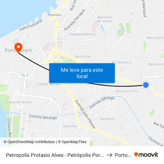 Petropolis Protasio Alves - Petrópolis Porto Alegre - Rs 90410-004 Brasil to Porto Alegre map