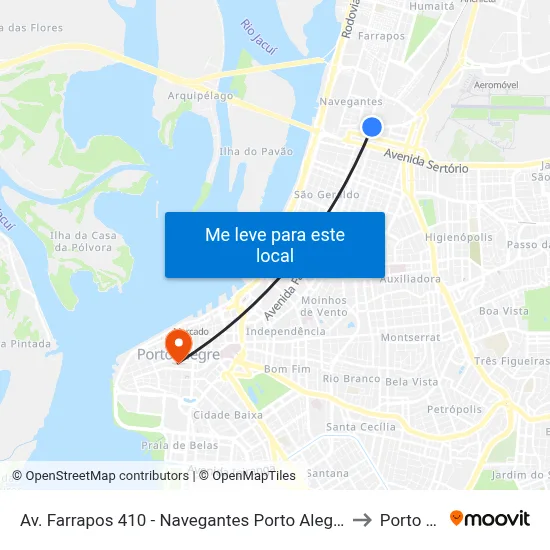 Av. Farrapos 410 - Navegantes Porto Alegre - Rs 90220-007 Brasil to Porto Alegre map