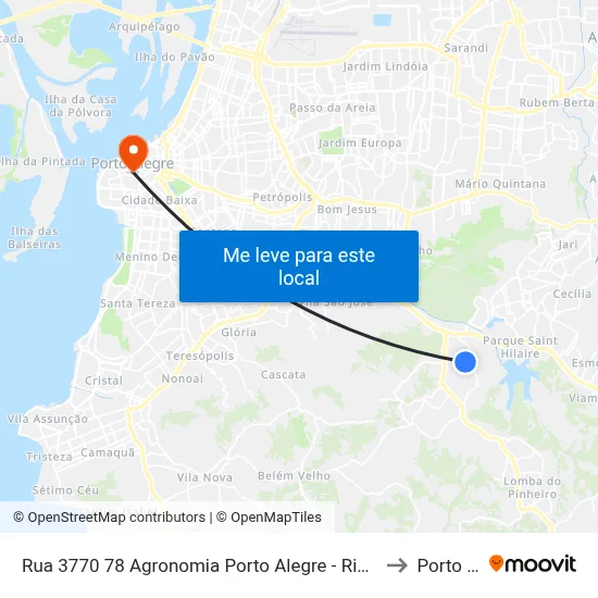 Rua 3770 78 Agronomia Porto Alegre - Rio Grande Do Sul 91540 Brasil to Porto Alegre map