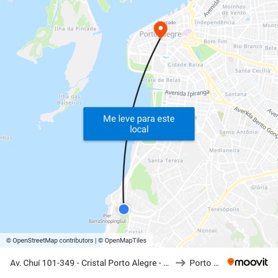 Av. Chuí 101-349 - Cristal Porto Alegre - Rs 90820-080 Brasil to Porto Alegre map