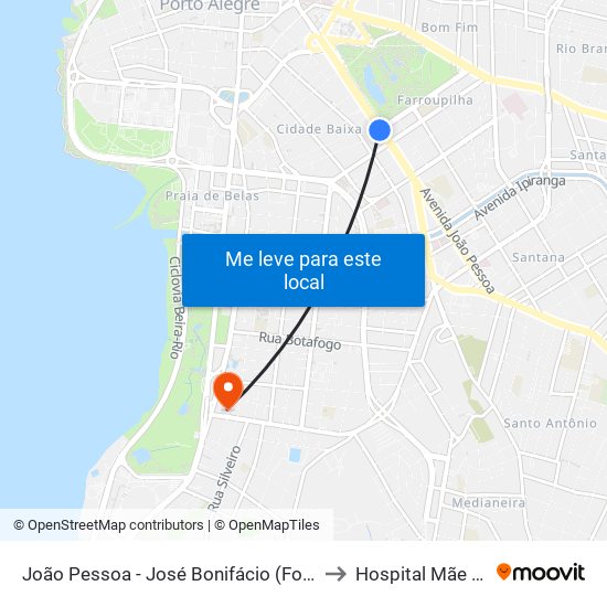 João Pessoa - José Bonifácio (Fora Do Corredor) to Hospital Mãe De Deus map