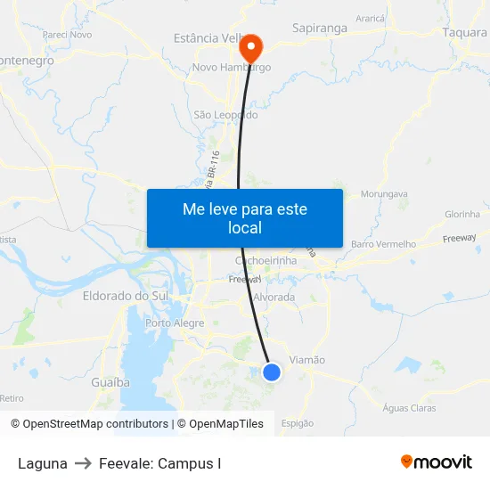 Laguna to Feevale: Campus I map