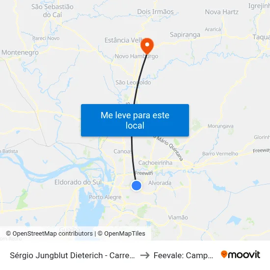Sérgio Jungblut Dieterich - Carrefour to Feevale: Campus I map