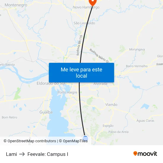 Lami to Feevale: Campus I map