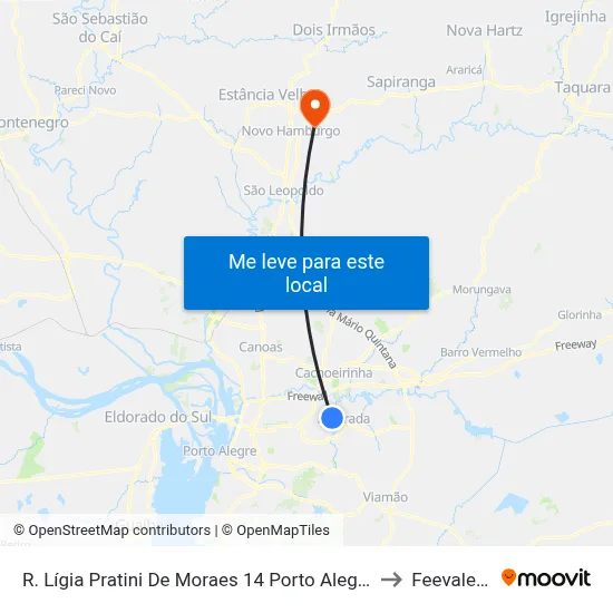 R. Lígia Pratini De Moraes 14 Porto Alegre - Rio Grande Do Sul 91175-190 Brasil to Feevale: Campus I map