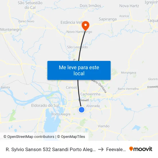R. Sylvio Sanson 532 Sarandi Porto Alegre - Rio Grande Do Sul 91130-330 Brasil to Feevale: Campus I map