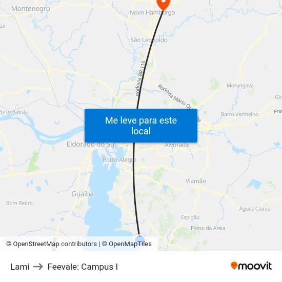 Lami to Feevale: Campus I map