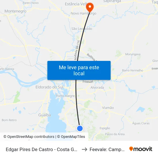 Edgar Pires De Castro - Costa Gama to Feevale: Campus I map