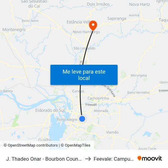 J. Thadeo Onar - Bourbon Country to Feevale: Campus I map