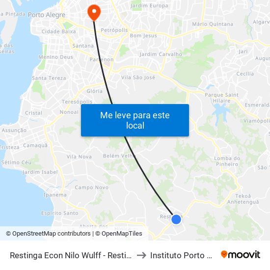 Restinga Econ Nilo Wulff - Restinga Porto Alegre - Rs 91792-240 Brasil to Instituto Porto Alegre Unidade Central map