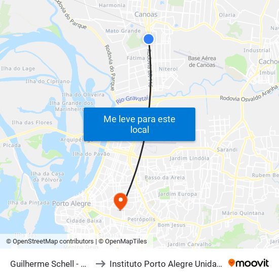 Guilherme Schell - V Comar to Instituto Porto Alegre Unidade Central map