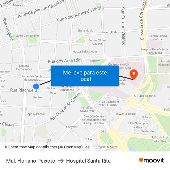 Mal. Floriano Peixoto to Hospital Santa Rita map