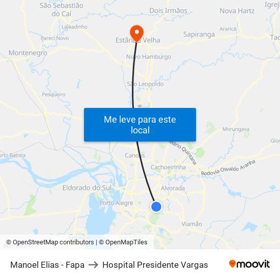 Manoel Elias - Fapa to Hospital Presidente Vargas map