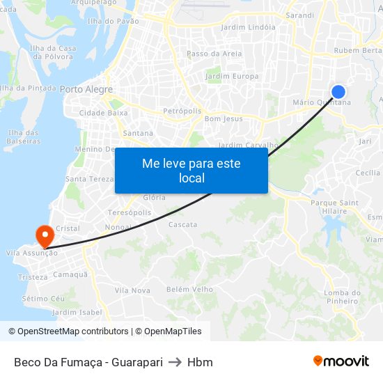Beco Da Fumaça - Guarapari to Hbm map