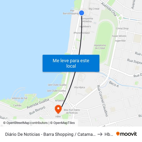 Diário De Notícias - Barra Shopping / Catamarã to Hbm map