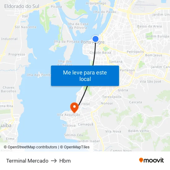 Terminal Mercado to Hbm map