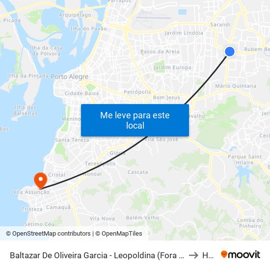 Baltazar De Oliveira Garcia - Leopoldina (Fora Do Corredor) to Hbm map