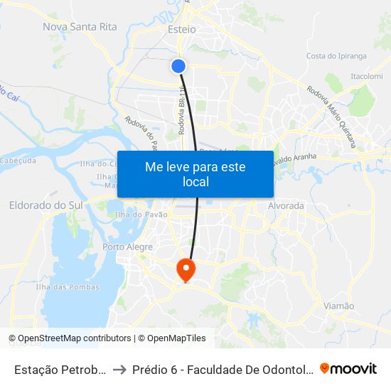 Estação Petrobrás to Prédio 6 - Faculdade De Odontologia map