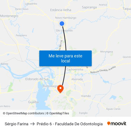 Sérgio Farina to Prédio 6 - Faculdade De Odontologia map