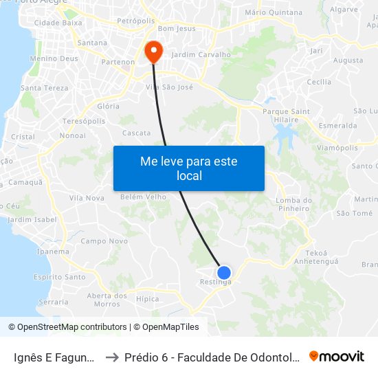 Ignês E Fagundes to Prédio 6 - Faculdade De Odontologia map