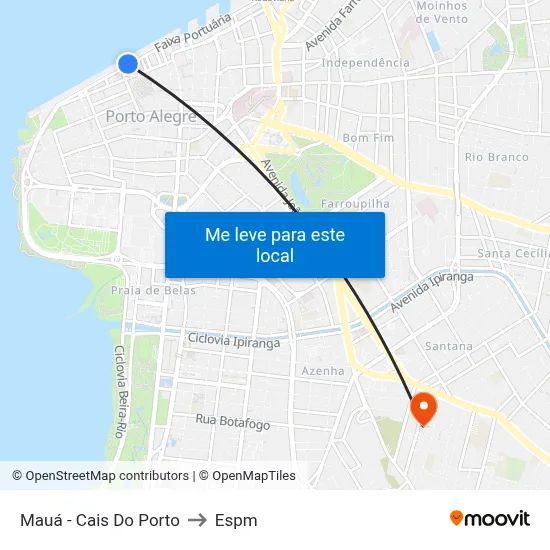 Mauá - Cais Do Porto to Espm map