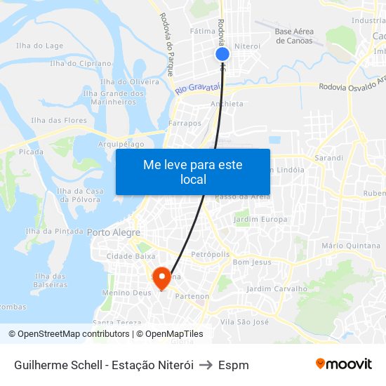 Guilherme Schell - Estação Niterói to Espm map