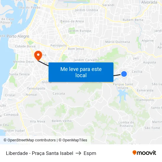 Liberdade - Praça Santa Isabel to Espm map