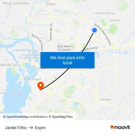 Jardel Filho to Espm map