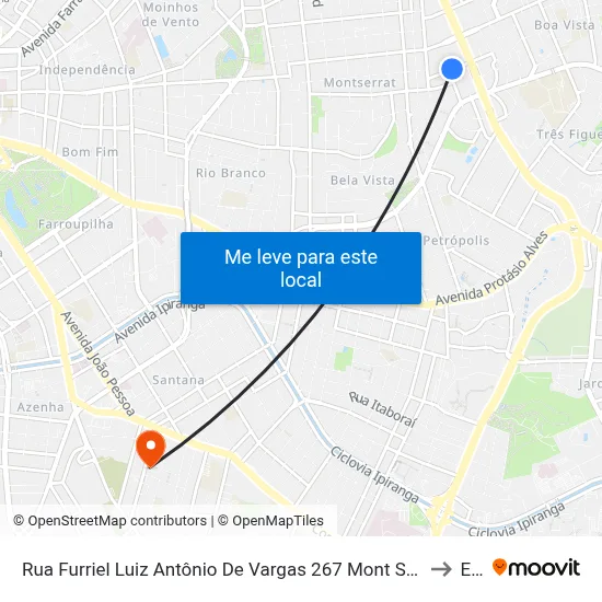 Rua Furriel Luiz Antônio De Vargas 267 Mont Serrat Porto Alegre - Rio Grande Do Sul 90470 Brasil to Espm map