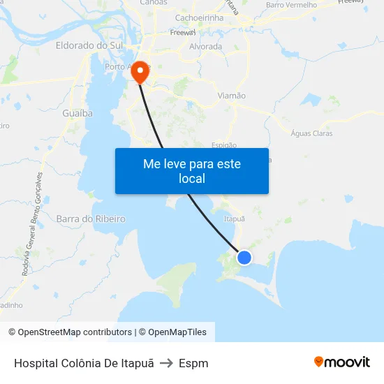 Hospital Colônia De Itapuã to Espm map