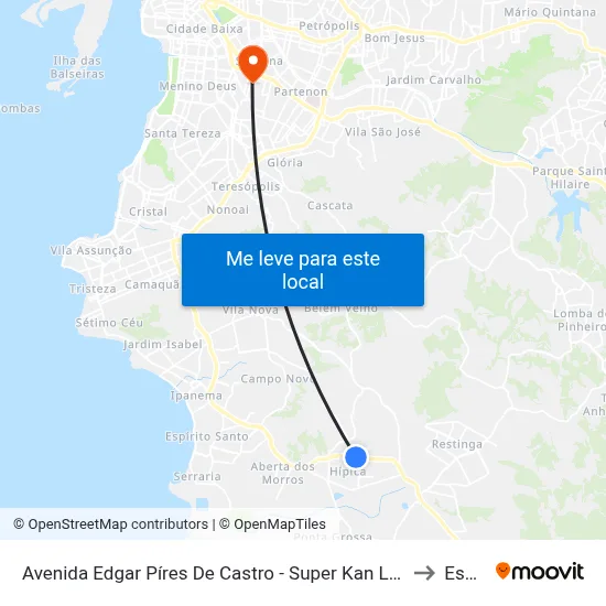 Avenida Edgar Píres De Castro - Super Kan Lotação to Espm map