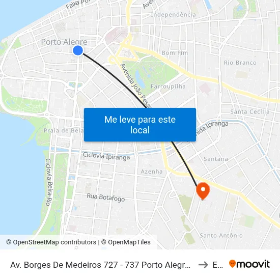 Av. Borges De Medeiros 727 - 737 Porto Alegre Rio Grande Do Sul. 90020-021 Brasil to Espm map