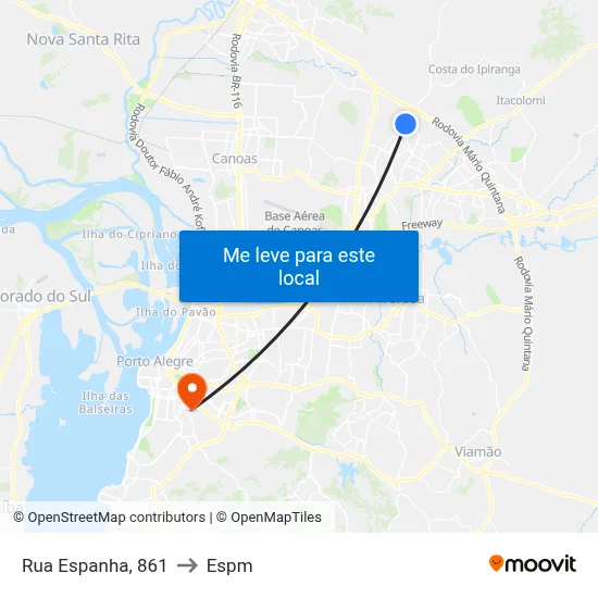 Rua Espanha, 861 to Espm map