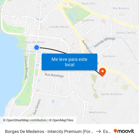 Borges De Medeiros - Intercity Premium (Fora Do Corredor) to Espm map