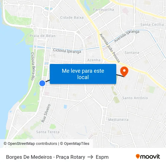 Borges De Medeiros - Praça Rotary to Espm map