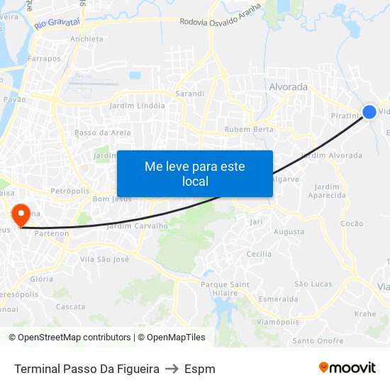 Terminal Passo Da Figueira to Espm map